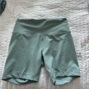 Lululemon Green Biker Shorts